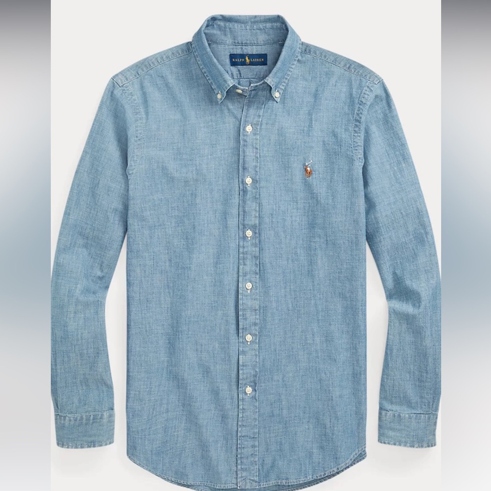 NWT Polo Ralph Lauren Classic Fit Indigo Chambray Shirt